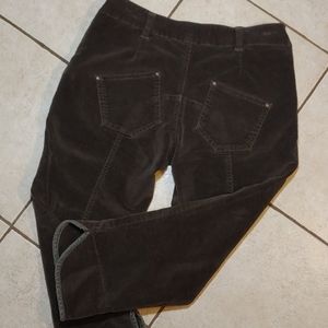 Chocolate Velveteen Stretch Capris